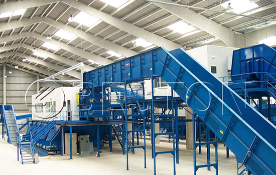 Garbage recycling plant